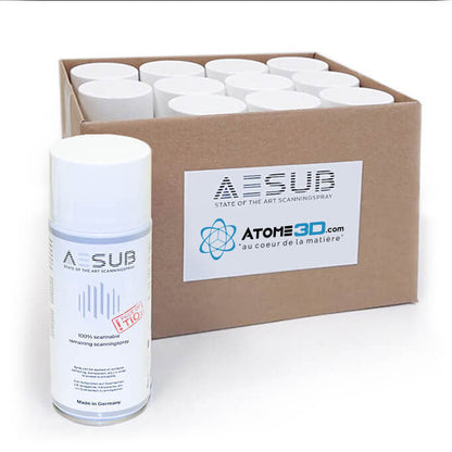 AESUB - Pack de 12 Spray Matifiant 400 ml - Blanc