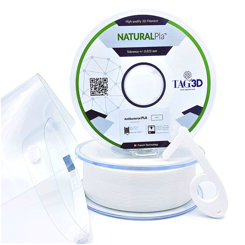 Tag3D - Antibacterial PLA - Blanc (White) - 1.75mm - 1 kg