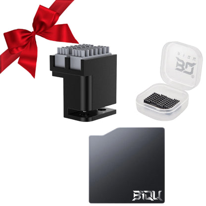 BIQU - Kit upgrade de purge P1/X1 : Bouclier de purge + Support de brosse + Brosses en Silicone