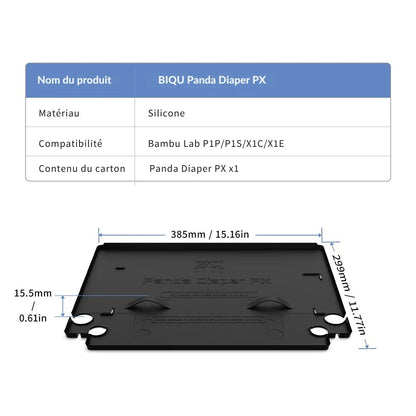 BIQU - Panda Diaper - Tapis à Déchets Réutilisable pour Bambu Lab Séries P1 & X1