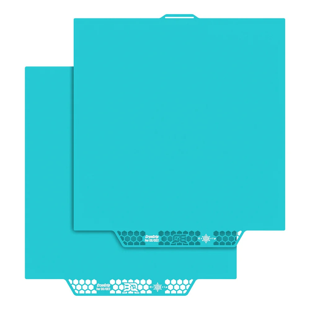 BIQU - Plateau d'impression CryoGrip Pro pour Elegoo CC/CC2 - Bleu glacé lisse (Glacier Fine Textures) - 256 x 256 mm