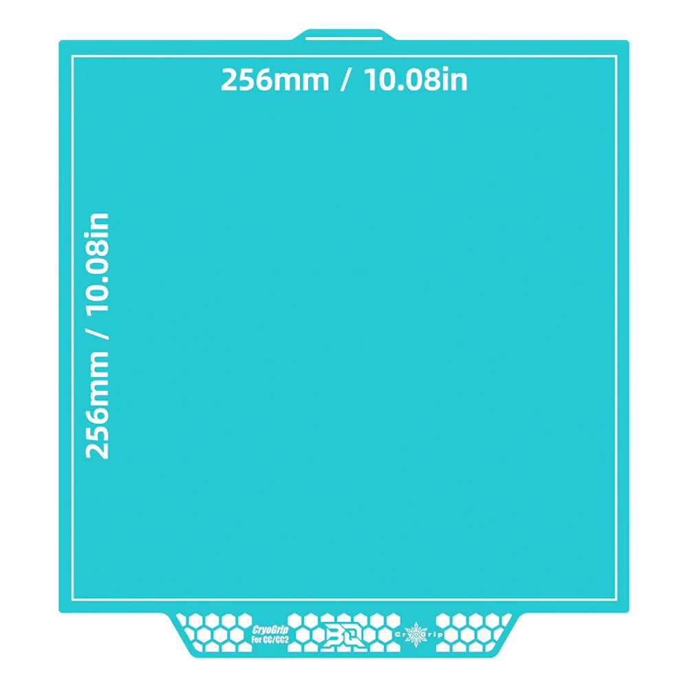 BIQU - Plateau d'impression CryoGrip Pro pour Elegoo CC/CC2 - Bleu glacé lisse (Glacier Fine Textures) - 256 x 256 mm