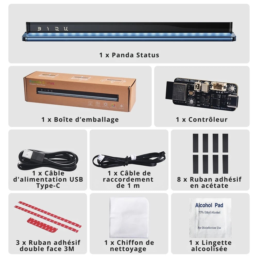 Biqu - Panda Status - Système d'Alerte & de Progression pour Bambu Lab Serie X1/P1/A1