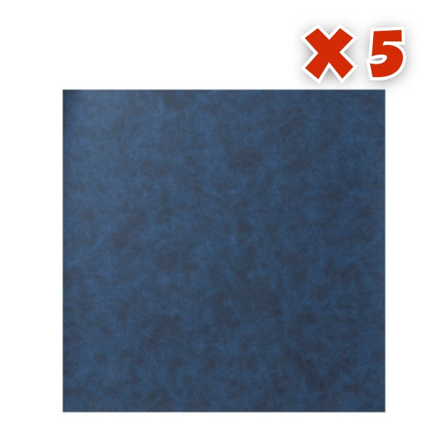 Craft Express - 5 Feuilles de Cuir Laserables - 30,5 x 30,5 cm - Bleu/Argent
