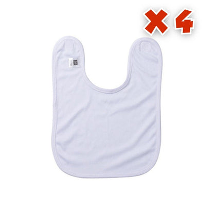 Craft Express - 4 Bavoirs pour Bébé à sublimation - Blanc - 29 x 37 cm
