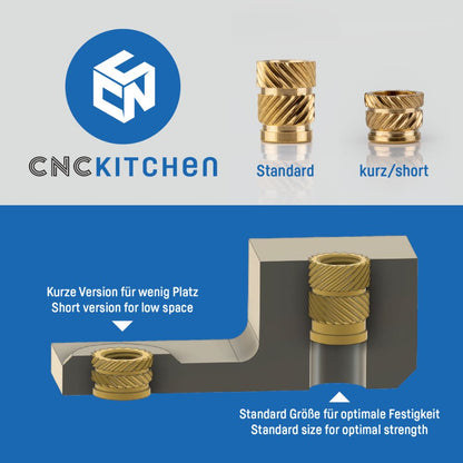 CNC Kitchen - Inserts Filetés M4x8.1 Standard - Lot de 50 pièces