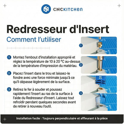 CNC Kitchen - Outil d’Insertion pour Inserts Filetés (Insert straightener) - M5/M6