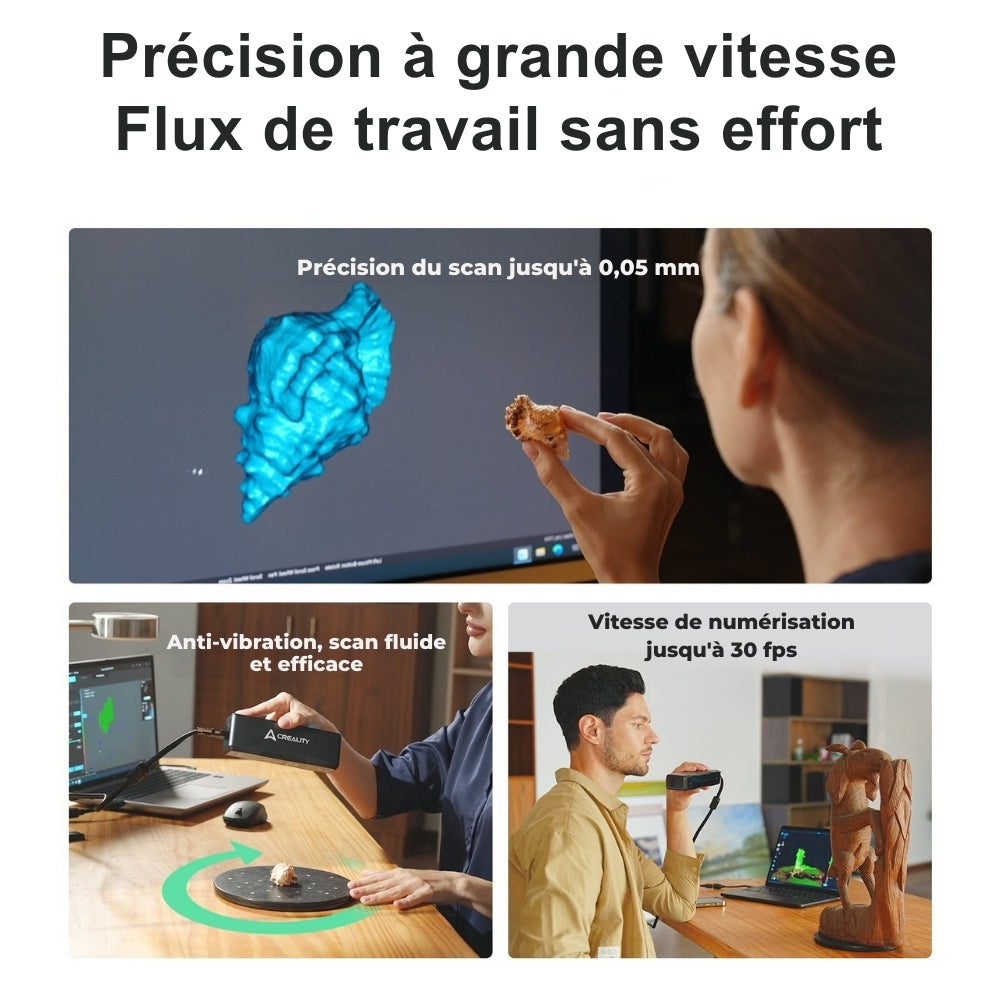 Creality - CR-Scan Otter Lite avec Poignée Lite Bridge - Sans Fil et Illimité
