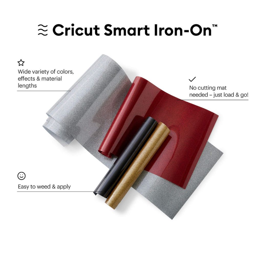 Cricut - Smart Iron-On - Flex Thermocollant - Blanc pailleté - 33 x 90 cm