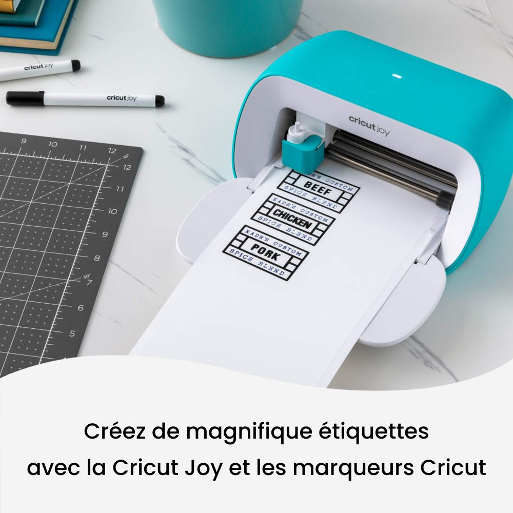Cricut - Joy - Feuilles de Vinyle Permanent - Blanc (White) - 14 x 33 cm - 4 pièces