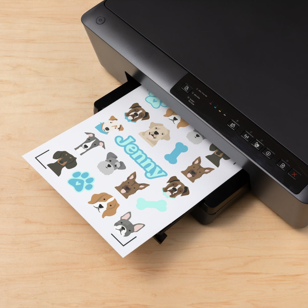 Cricut - Set de stickers imperméables et imprimables fond transparent – A4 (6 feuilles)