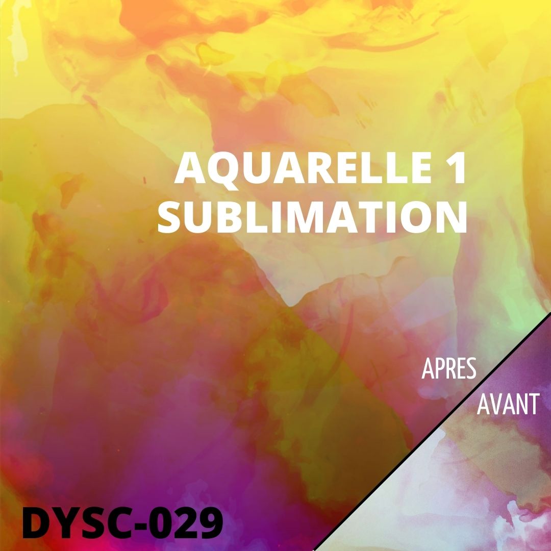 feuille transfert 30x30 cm sublimation infusible ink atome3d aquarelle