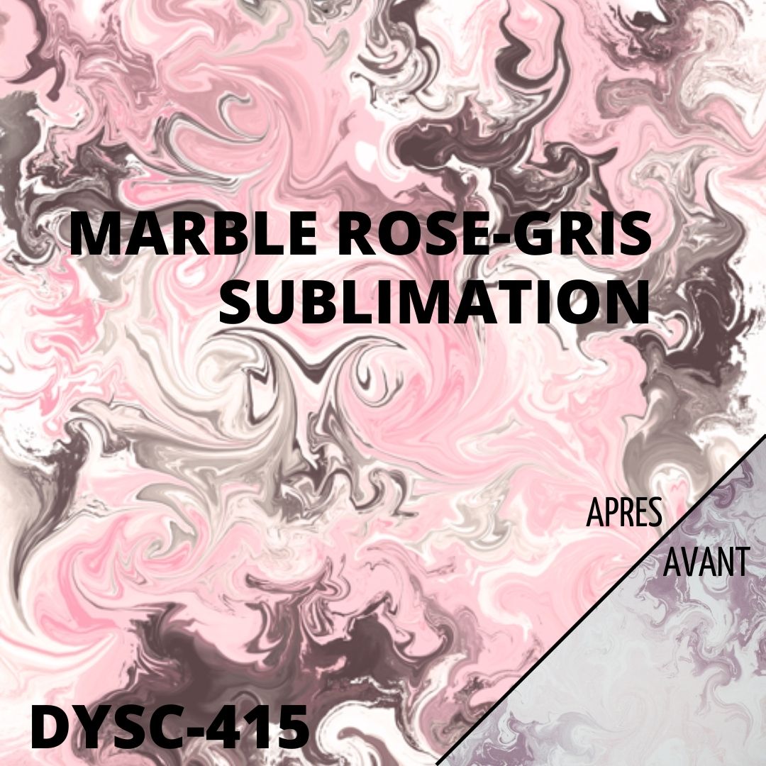 Sublimation - Feuille Transfert - Marbre Rose-Gris - 30x30 cm