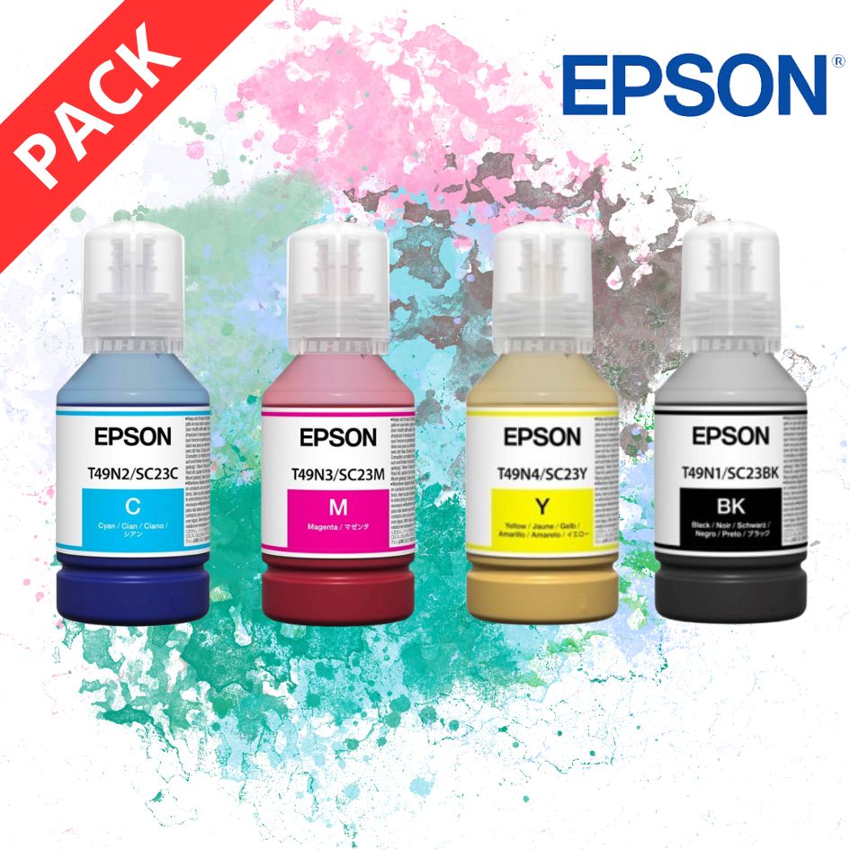 Epson - Pack Recharge - 4 Cartouches à Sublimation de 140 ml