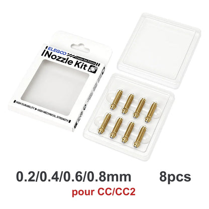 Elegoo - CC/CC2 - Kit de Buses en Laiton et Acier Trempé - Tailles Multiples - 8 pcs