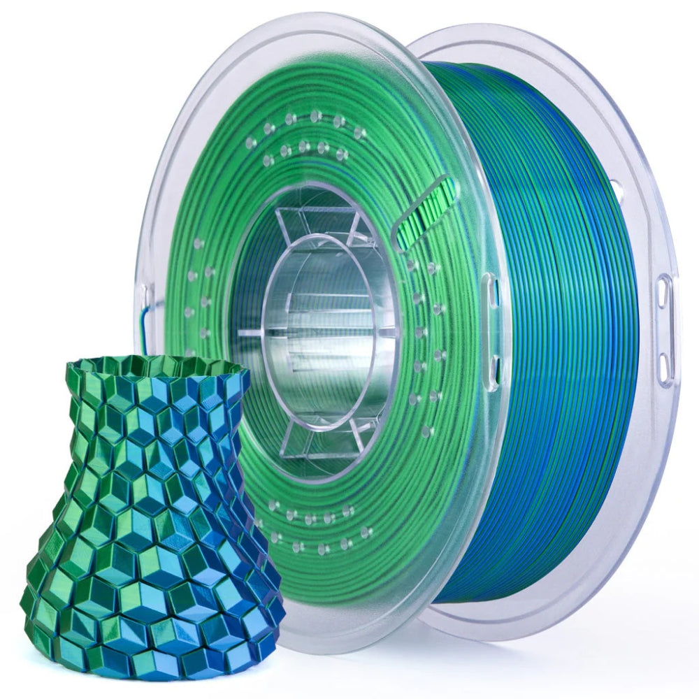 Elegoo - Silk PLA - Bleu Vert (Blue Green) - 1,75 mm - 1 kg