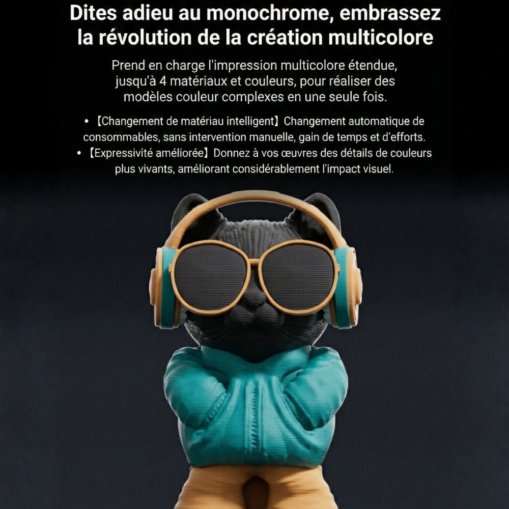 Elegoo - Mega Pack Centauri Carbon 2 Combo - Imprimante 3D avec Multicolore CC2 + CANVAS