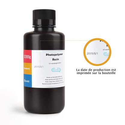 ELEGOO - Résine UV ABS-Like - Bleu Translucide (Clear Blue) - 1 kg