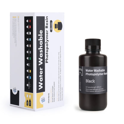 Pack ELEGOO - 6x Résine Water Washable - Noir Transparent (Smoky Black) - 1 kg