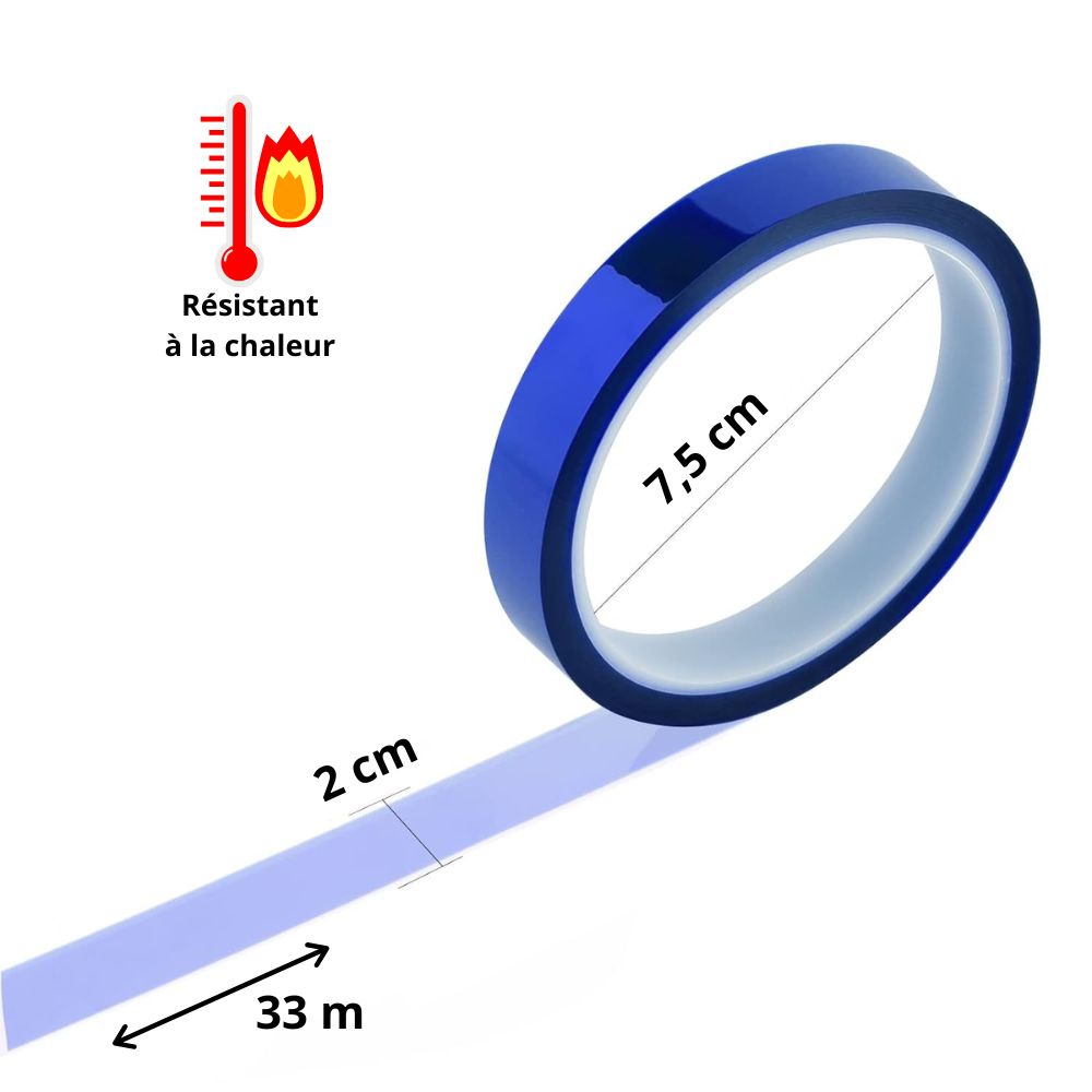 MissKraft - Sublimation - Scotch Thermique pour Mugs - 2 cm x 33 m avec tes tailles ruban 
