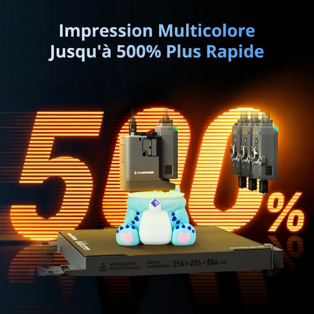 Flashforge - Creator 5 - Imprimante 3D Multi-Couleurs à 4 Têtes d'Impression