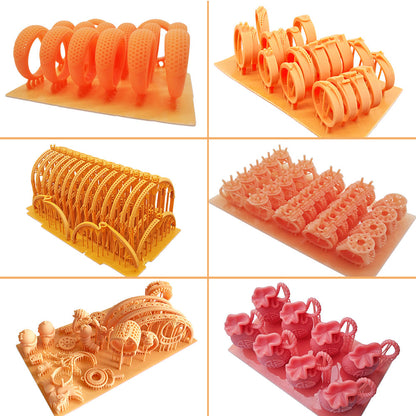 Six exemples de Print possibles avec la Résine High Temperature de Jamg He