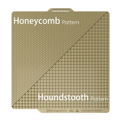 BIQU - Plateau d'impression texturé Dual pour X1/X2/P1/P2/A1 - Nid d'abeille et Pied-de-poule (Honeycomb & Houndstooth Patterns) - 257 x 257 mm