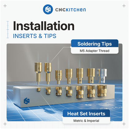CNC Kitchen - Pannes à Souder + Adaptateur pour TS100 et TS101 - 6 pièces