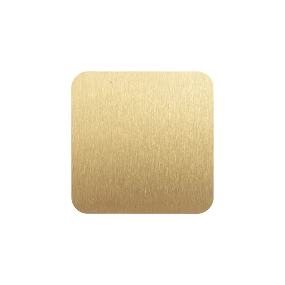 MissKraft - Sublimation - 5 Sous-verres en Acier Carré - Or Mat