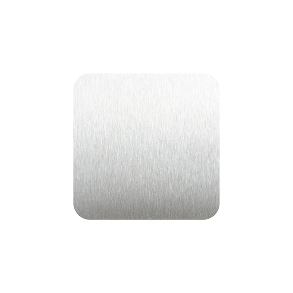 MissKraft - Sublimation - Lot de 5 Sous-verres en Acier Carré - Argent