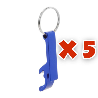 MissKraft - 5 Porte-clés Décapsuleurs en métal à graver Russel  - Bleu