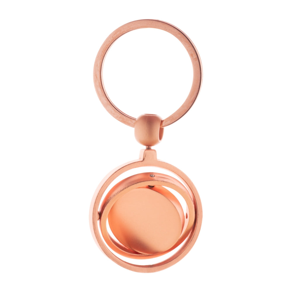 MissKraft - 5 Porte Clés à graver en métal Spinitus Rond - Rose