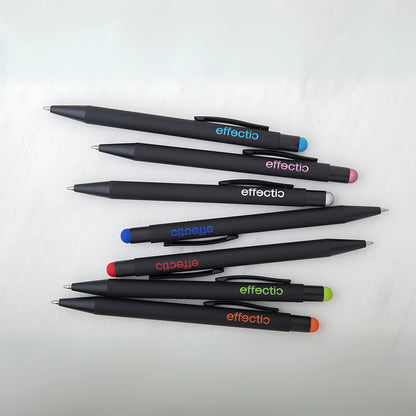 MissKraft -  5 Stylos à bille à graver Pearly Noir embout Bronze