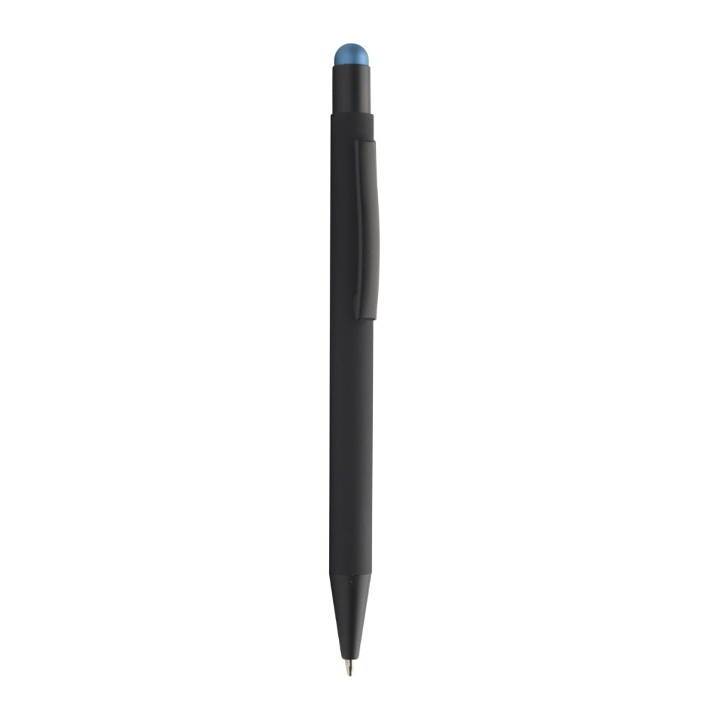 MissKraft -  5 Stylos à bille à graver Pearly Noir embout Bleu Clair