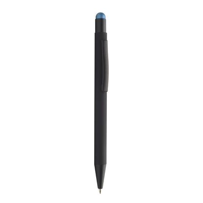 MissKraft -  5 Stylos à bille à graver Pearly Noir embout Bleu Clair