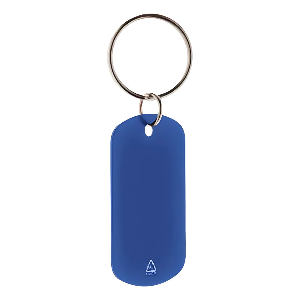 MissKraft - Porte Clés Plaque en métal à graver - Bleu