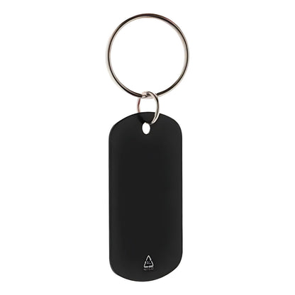 MissKraft - Porte Clés Plaque en métal à graver - Noir