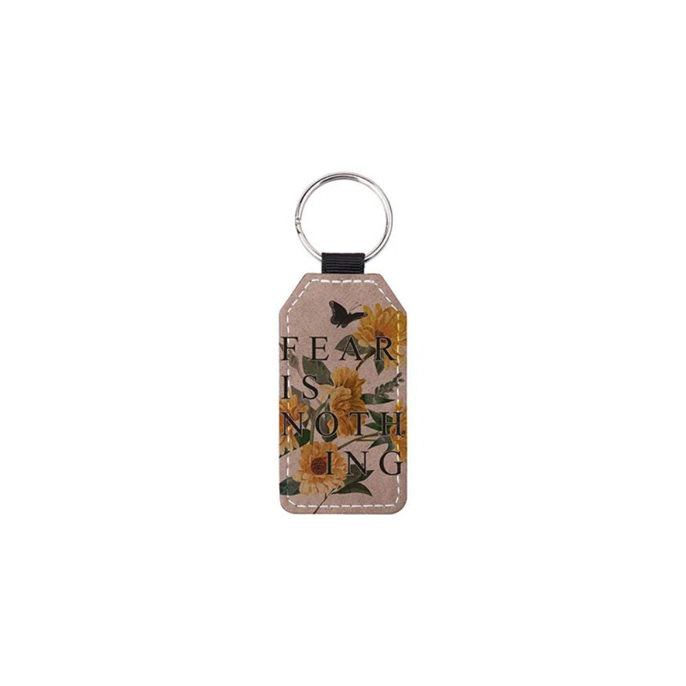 MissKraft - Sublimation - 10 Porte-clés Rectangulaires en Similicuir - Gris