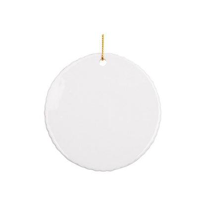 MissKraft - Sublimation - 10 Décorations de Noël Céramique - Rond/Dentelé - 7,6 cm
