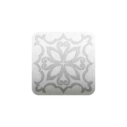 MissKraft - Sublimation - Lot de 5 Sous-verres en Acier Carré - Argent