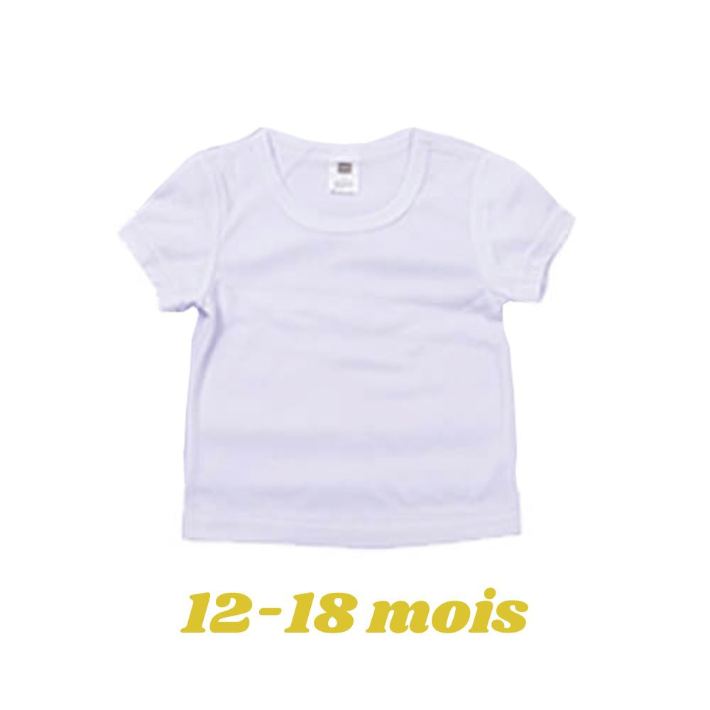 MissKraft - Sublimation - T-shirt Bébé - Blanc - 12/18 mois