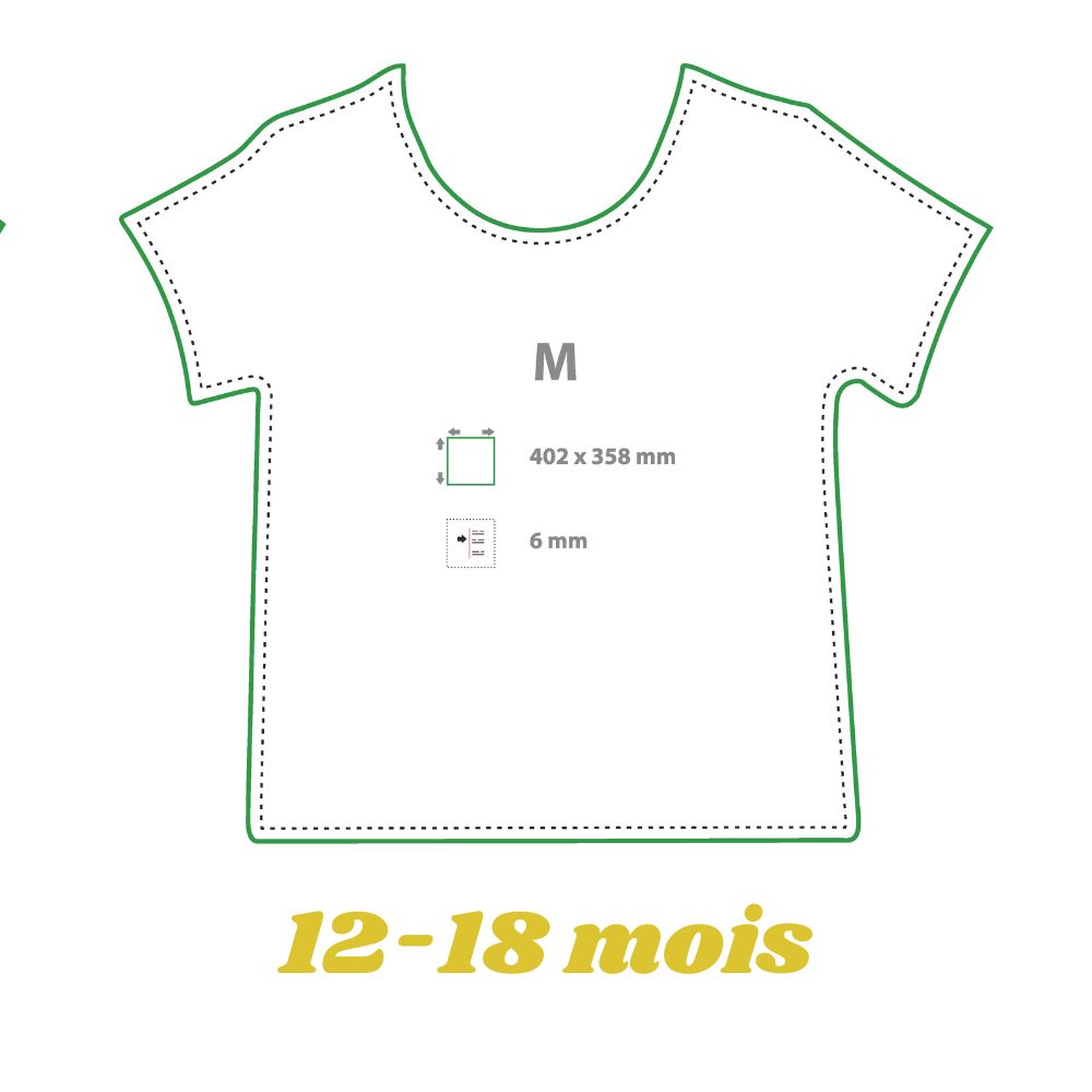 MissKraft - Sublimation - T-shirt Bébé - Blanc - 12/18 mois