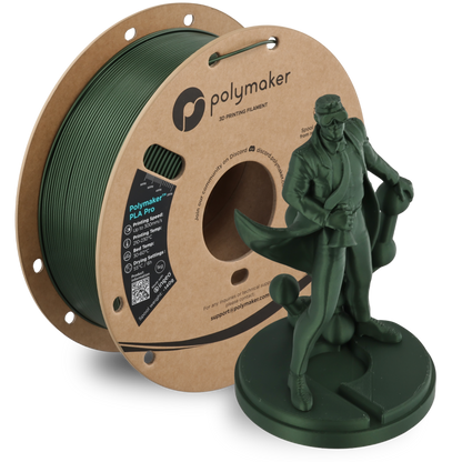 Polymaker - PLA Pro - Vert Métallique (Metallic Green) - 1,75 mm - 1 kg