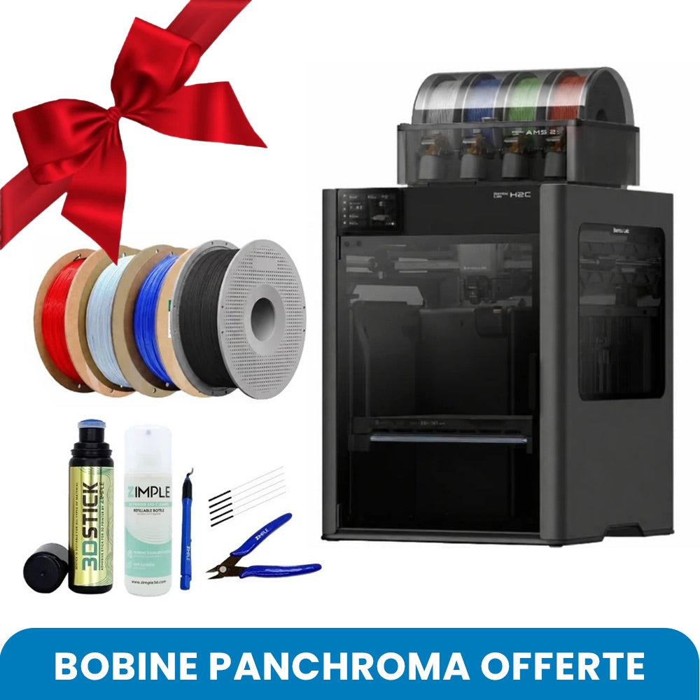 Pack Starter - Bambu Lab H2C AMS Combo avec Bobine Panchroma Offerte
