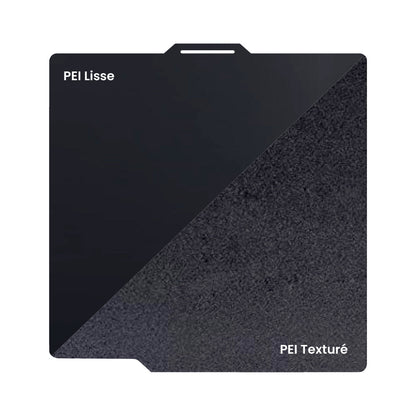 Ziflex - Plateau d'Impression pour Bambu Lab Séries X1/X2/P1/P2/A1 - PEI Smooth & PEI Textured - Noir - 257 x 257 mm