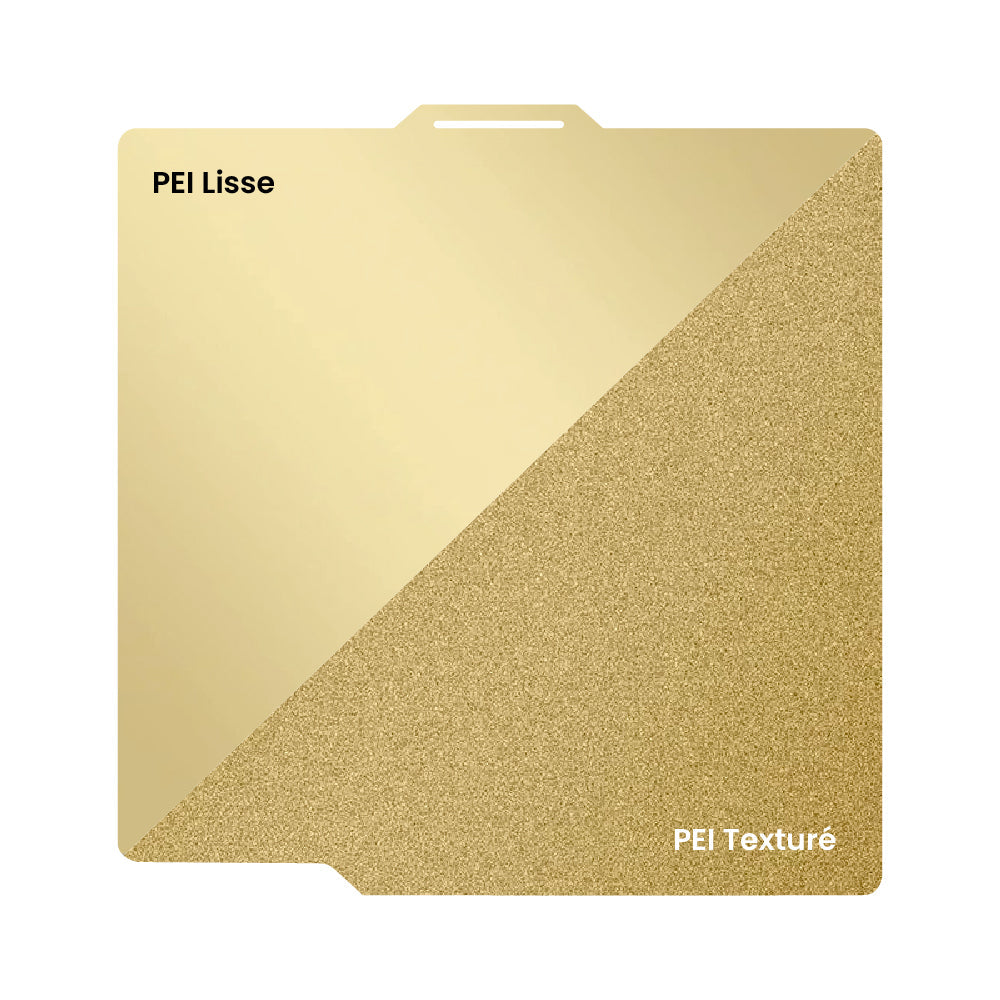 Ziflex - Plateau d'Impression pour Bambu Lab Séries X1/X2/P1/P2/A1 - PEI Smooth & PEI Textured - 257 x 257 mm