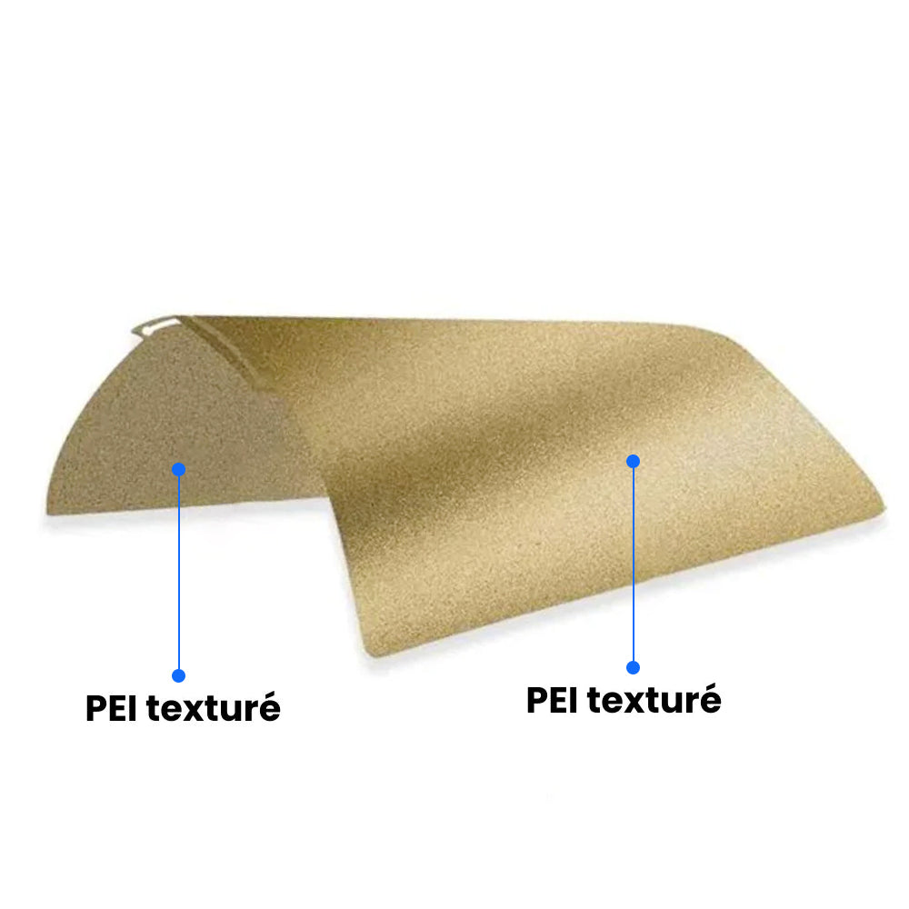 Ziflex - Plateau d'Impression pour Bambu Lab Séries X1/X2/P1/P2/A1 - PEI Textured & PEI Textured - 257 x 257 mm