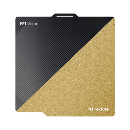 Ziflex - Plateau d'Impression pour Bambu Lab Séries X1/X2/P1/P2/A1 - PET & PEI Textured - 257 x 257 mm