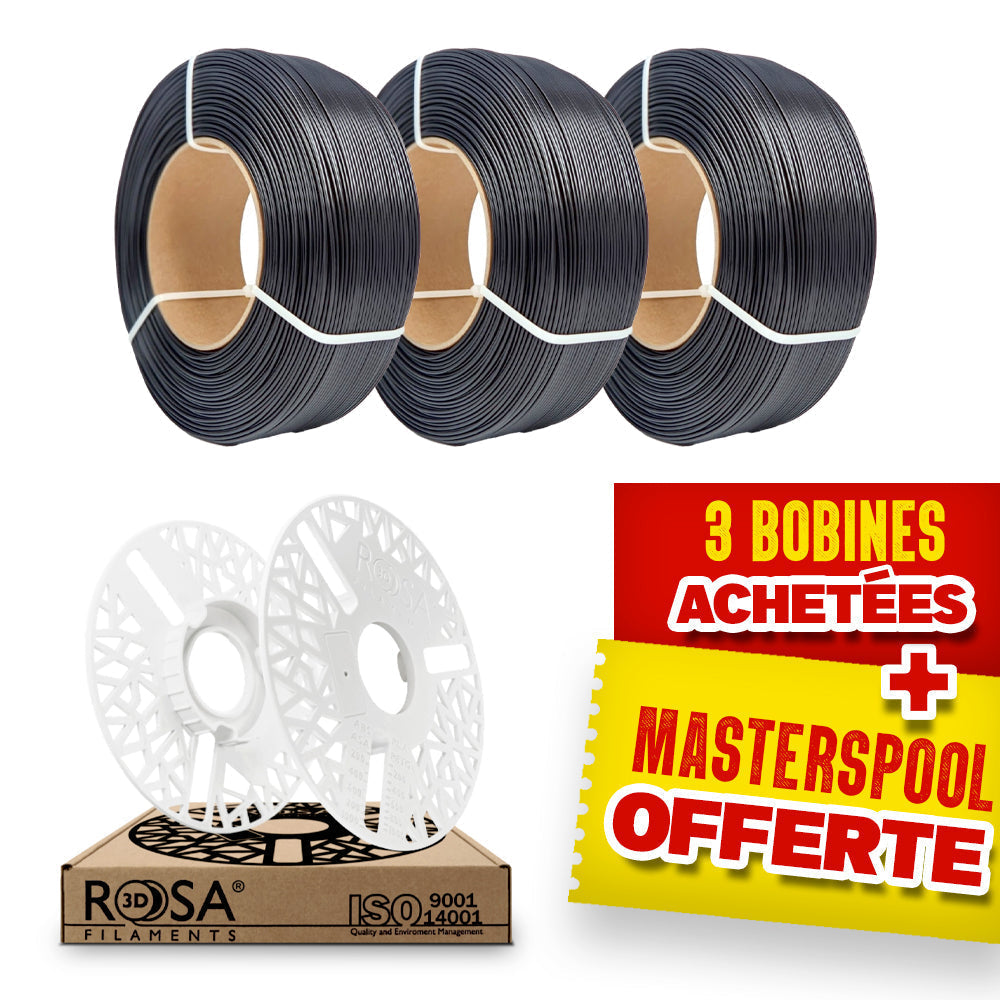 Pack Refill Rosa3D - PCTG Noir x3 + Masterspool Offerte