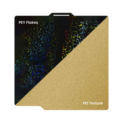 Ziflex - Plateau d'Impression pour Bambu Lab Séries X1/X2/P1/P2/A1 - PEY flake & PEI Textured - 257 x 257 mm